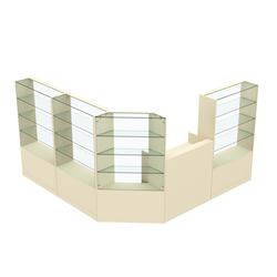 Торговый угловой островок ГРАЦИЯ №3 (открытый) (5.9 кв.м), Крем Вайс