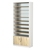 Стеллаж из ДСП с 8-ю полками 400x900 мм серии LEVEL-8 №14-2 (З/C - ЗЕРКАЛО) Белый + Дуб Сонома