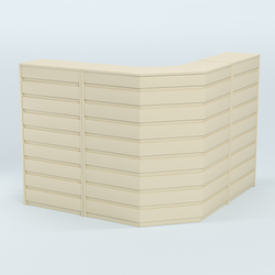 Ресепшен Г-образный серии ПРАЙМ №4А, Крем Вайс