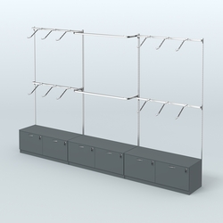 Система Neo Fix с разными видами поручней №2 и тумбами T-11, Темно-Серый