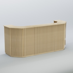 Ресепшен со скошенными углами серии ВЕРТИКАЛЬ №6, Дуб сонома