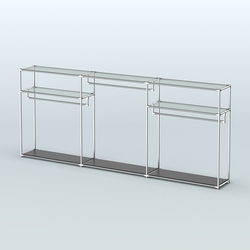 Островная торговая система ХРОМ 3600 мм с поручнями №4, Черный