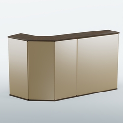 Ресепшен БАРОН №5 (ровная поверхность), Дуб Венге + Экокожа золотистая