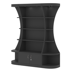 Пристенный высокий стеллаж ГАРАНТ №1, Черный