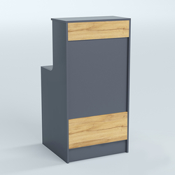 Ресепшен серии ПРАЙМ №2Б, Темно-серый и Дуб Золотистый