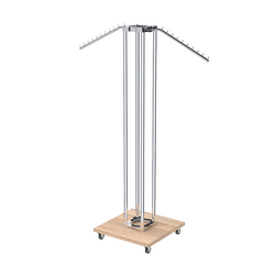 Торговое вешало для одежды с наклонными кронштейнами СТРЕЛА №3-5Ц-ТНХ, Дуб Сонома