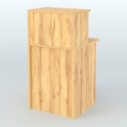 Ресепшен-Лайт прямоугольный с надставкой №12, Дуб Золотистый