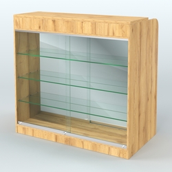 Ресепшен-Лайт №2 (Фасадная стенка - Зеркало), Дуб Золотистый