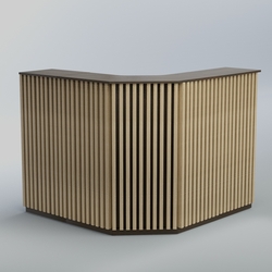 Ресепшен Г-образный серии ВЕРТИКАЛЬ №4, Дуб Венге и Дуб Сонома