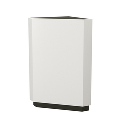 Витрина угловая "Диаманд" №6, Черный + Белый