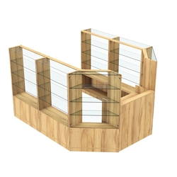 Торговый пристенный островок ГРАЦИЯ №7 (открытый) (5.24 кв.м), Дуб Золотистый