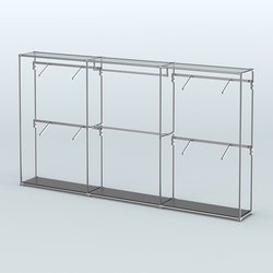 Торговая система ХРОМ без ДСП 3600 мм с поручнями №2, Черный