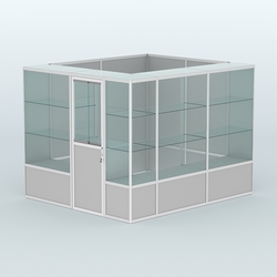 Павильон из профиля угловой №4б (5,5 кв.м), Серый