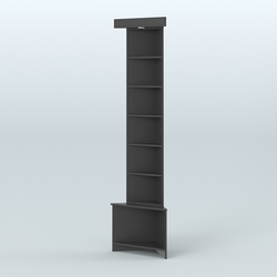 Витрина открытая для чая и кофе угловая №3 (внешний угол), Черный