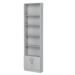 Стеллаж из ДСП с 4-мя полками 150x600 мм серии LEVEL-4 №2 (З/C - ДВП), Серый