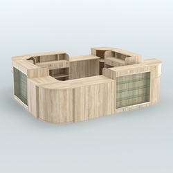 Островной павильон Чай и Кофе с собой №2, Дуб Сонома