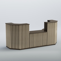 Ресепшен со столом выдачи серии ПРИЛИВ №7, Дуб Венге + Дуб Сонома