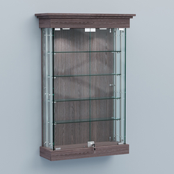 Витрина для музеев "Коллекция" настенная №1-4А-РЕГ, Ясень Анкор темный