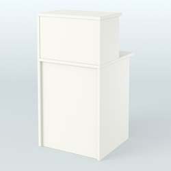 Ресепшен-Лайт прямоугольный с надставкой №12, Белый