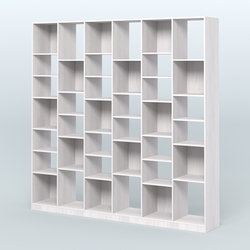 Стеллаж из ДСП серии ЛОФТ №16-2 с полками ДСП, Ясень Анкор светлый