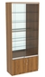 Витрина СЭСП-Z №1-400 (З/C - Зеркало) со стеклянными полками и шторками Орех