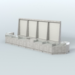 Торговый Островок "Эконом" №7 (12, 4 кв.м), Метрополитан Грей + Белый