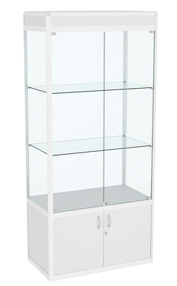 Витрина из профиля №1 (метровая) (задняя стенка - стекло), Серый