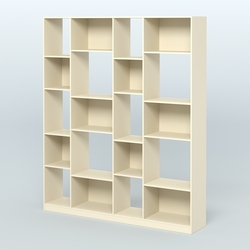 Стеллаж из ДСП серии ЛОФТ №15-1, Крем Вайс