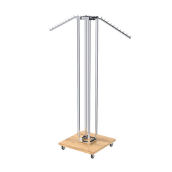 Торговое вешало для одежды с наклонными кронштейнами СТРЕЛА №3-5Ц-ТНХ, Дуб Золотистый