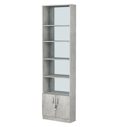 Стеллаж из ДСП с 4-мя полками 200x600 мм серии LEVEL-4 №3-2 (З/C - ЗЕРКАЛО), Метрополитан Грей