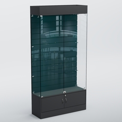 Витрина СЕТЬ №3 с экономпанелью, Антрацит