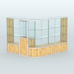 Павильон из профиля угловой №2б (5,5 кв.м), Дуб Золотистый