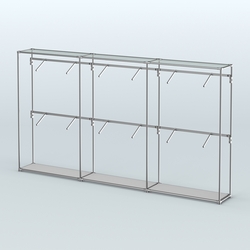 Торговая система ХРОМ без ДСП 3600 мм с поручнями №4, Серый