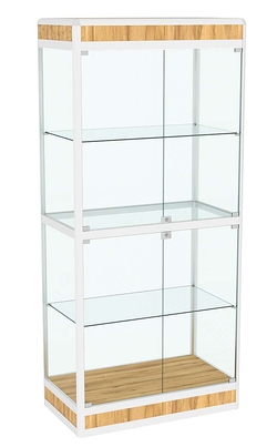 Витрина из профиля №3 (метровая) (задняя стенка - стекло), Дуб Золотистый