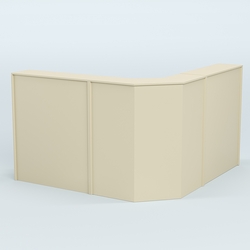 Ресепшен серии ПРАЙМ №5 угловой, Крем Вайс