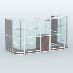 Павильон из профиля пристенный №11г (5,50 кв. м), Ясень Анкор темный