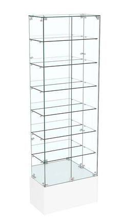 Узкая витрина с зеркальной стенкой ИСТРА №36-600, Белый