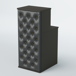 Ресепшен БАРОН №2 (карета золото), Черный + Экокожа черная