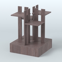 Стойка цветочница №4, Ясень Анкор темный