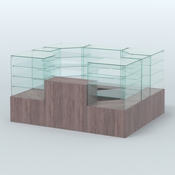 Павильон ИСТРА в центр зала №1 (открытый) (4, 94 кв.м), Ясень Анкор темный