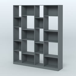 Стеллаж из ДСП серии ЛОФТ №15-1, Темно-Серый