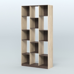 Стеллаж из ДСП серии ЛОФТ №10-1, Дуб Сонома + Дуб Венге