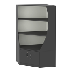 Стеллаж Гарант угловой низкий №2, Черный и Белый