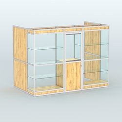 Павильон из профиля пристенный №1в (4,05 кв. м), Дуб Золотистый