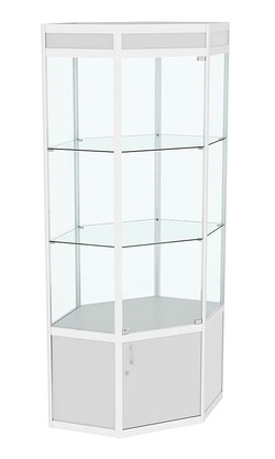 Витрина из профиля шестигранная угловая №1, Серый