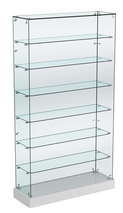 Витрина Хит продаж №10 (открытая, задняя стенка - стекло), Серый