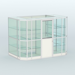 Павильон из профиля пристенный №10г (4,05 кв.м), Белый