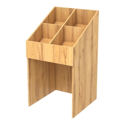 Корзина для распродаж из ДСП наклонная, Дуб Золотистый