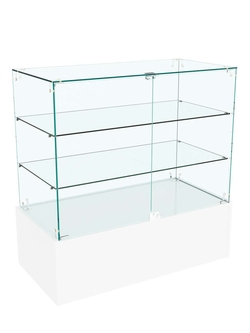 Прилавок Истра с каркасом из стекла №122 (закрытый), Белый