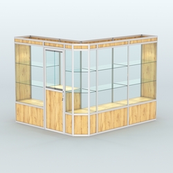 Павильон из профиля угловой №3а (5,5 кв.м), Дуб Золотистый